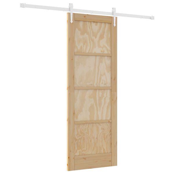 vidaXL Sliding Door ORKDAL Brown 73.5 x 198.5 cm Solid Pine Wood