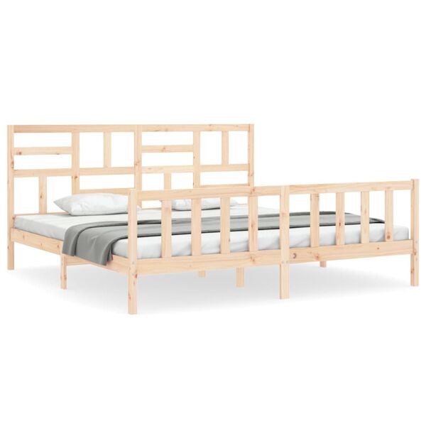 vidaXL Bed Frame without Mattress 200x200 cm Solid Wood Pine