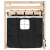 vidaXL Bunk Bed without Mattress White&Black 75x190 cm Small Single Solid Wood Pine
