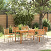 vidaXL Garden Dining Set 7 pcs Beige Solid Acacia Wood