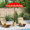 vidaXL Balinese Parasol Red (180-190) x 260 cm Cotton and Wood