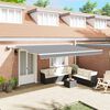 vidaXL Awning with Manual White 4 x 3 m Metal