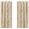 vidaXL Velvet Curtains 2 pcs Cream 225 x 140 cm Velvet