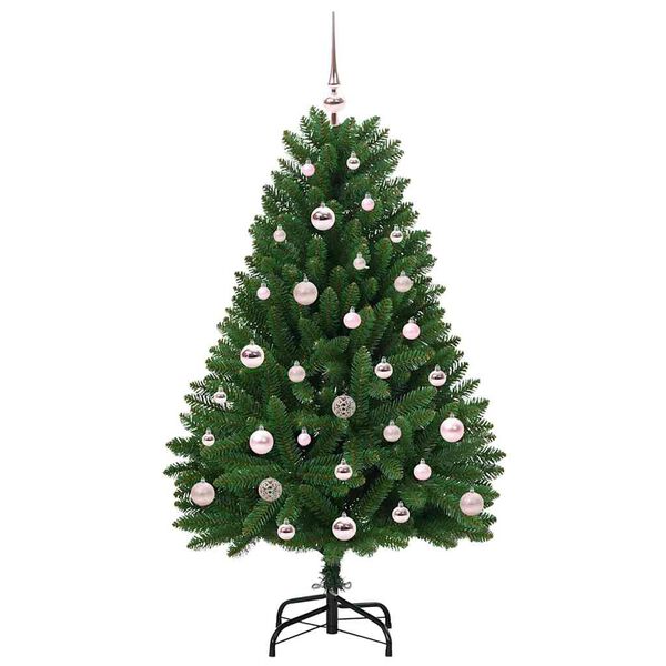 vidaXL Artificial Christmas Tree Green 120 cm PVC and Metal