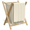 vidaXL Laundry Basket Cream White 45x55x63.5 cm Bamboo