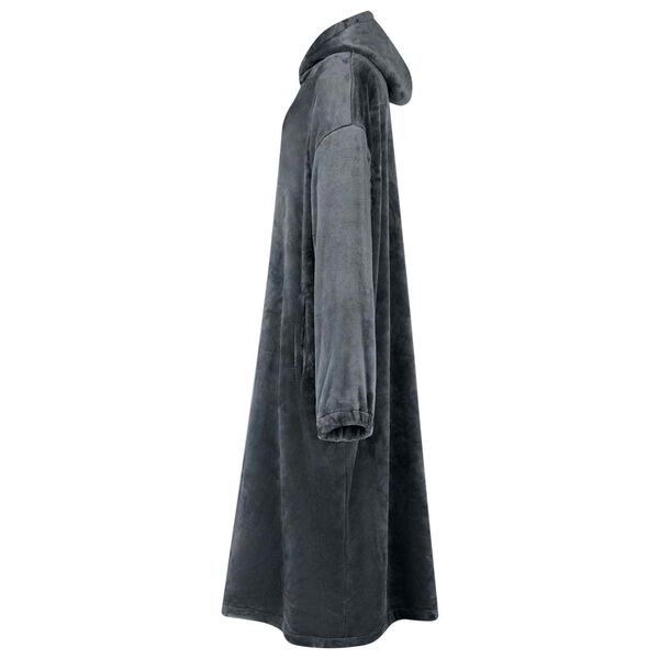 vidaXL Blanket Hoodie Navy Blue L Flannel