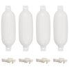 vidaXL Boat bumpers 4.1 kg 58.5 x 16.5 cm White PVC