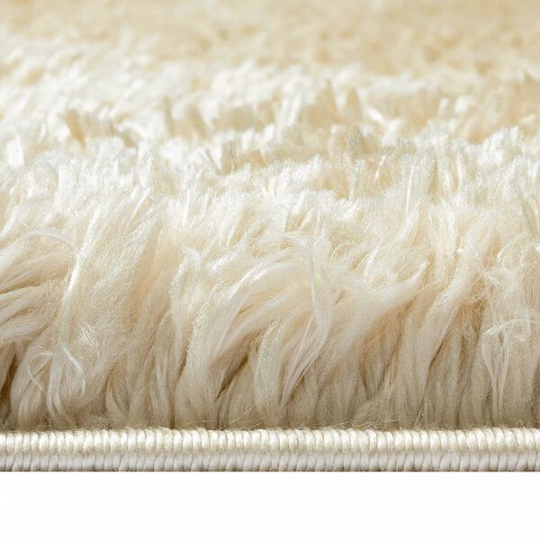 vidaXL High Pile Shaggy Rug Beige 80x150 cm 50 mm