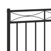 vidaXL Metal Headboard Black 140 cm