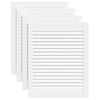 vidaXL Cabinet Doors Louvred Design 4 pcs White 61,5x49,4 cm Solid Wood Pine