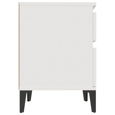 vidaXL Bedside Cabinet White 40x35x50 cm