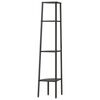 vidaXL 4-Tier Corner Shelf Black 45.5x31.5x150 cm
