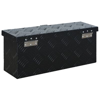 vidaXL Aluminium Box 485x140x200 mm Black