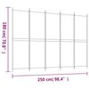vidaXL 5-Panel Room Divider White 250x180 cm Fabric