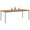 vidaXL Outdoor Table Natural and Grey 200 x 90 x 75 cm