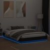 vidaXL Bed Frame with LED without Mattress Black 120x200 cm