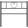 vidaXL Metal Headboard Black 75 cm