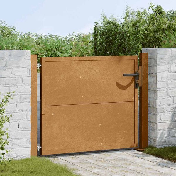 vidaXL Garden Gate 100x100 cm Corten Steel