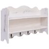 vidaXL Coat Rack | White | Paulownia wood | Medium | Wall mounting | Coat Rack