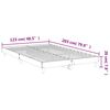 vidaXL Bed Frame without Mattress White 120x200 cm Engineered Wood