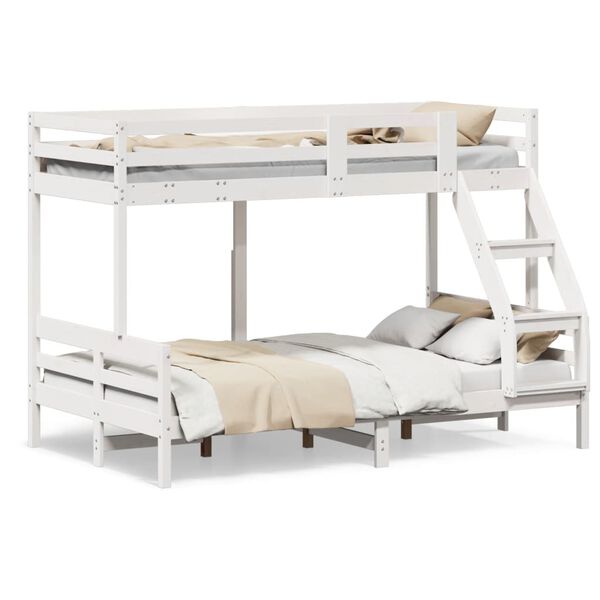 vidaXL Bunk Bed without Mattress 90x200/120x200 cm White Solid Wood