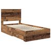 vidaXL Bed Frame with Headboard Old Wood 100 x 200 cm Engineered Wood