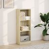 vidaXL Bookcase Sonoma Oak 40x24x109 cm Engineered Wood