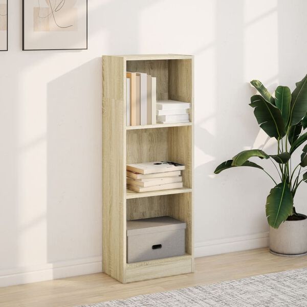 vidaXL Bookcase Sonoma Oak 40x24x109 cm Engineered Wood