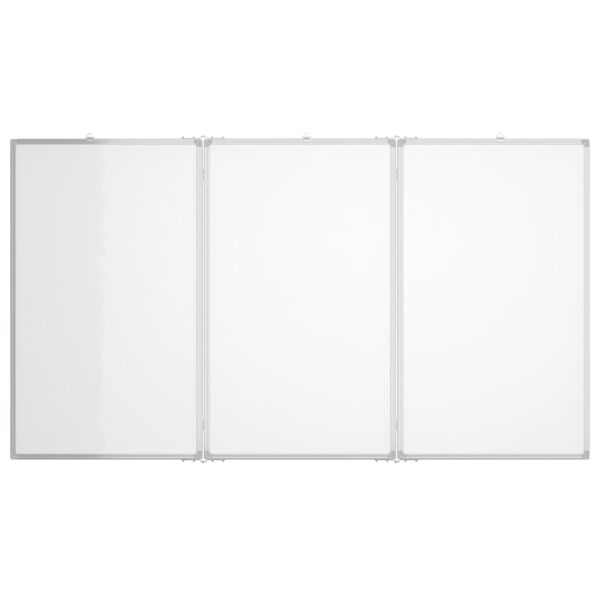 vidaXL Magnetic Whiteboard Foldable 120x80x1.7 cm Aluminium