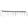 vidaXL Dog Cage with Roof and Doors Grey 10x2x2 m Galvanised Steel