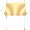 vidaXL Manual Retractable Awning 200 cm Orange and White Stripes