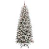 vidaXL Artificial Christmas Tree with 300 LEDs with Stand White 240 cm