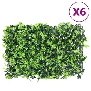&nbsp;vidaXL Artificial Leaf Fence&nbsp;6 pcs Green 40x60 cm
