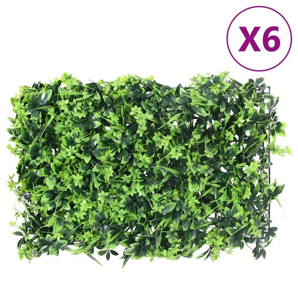 &nbsp;vidaXL Artificial Leaf Fence&nbsp;6 pcs Green 40x60 cm
