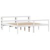 vidaXL Senior Bed with Headboard without Mattress White 200x200 cm