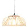 vidaXL Pendant Lamp Bamboo 40 W 30x12 cm Semicircle E27