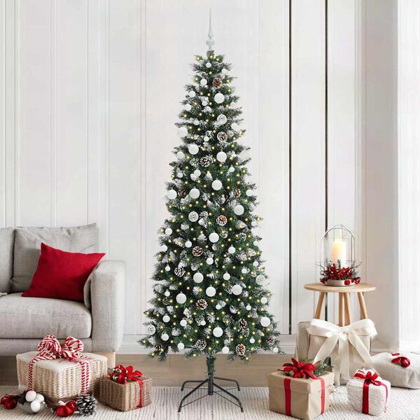 vidaXL Artificial Christmas Tree with 300 LEDs Green 86 x 86 x 210 cm