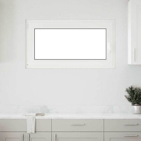 vidaXL Basement Window "RISOR" 110x70 cm Tilt&Turn DIN Left White