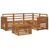vidaXL Outdoor Sofa Set 5 pcs Natural