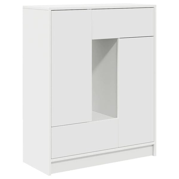 vidaXL Sideboard with Drawers and Doors White 73x31x90 cm