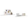 vidaXL Floating Wall Shelves 2 pcs High Gloss White 120x23.5x3.8 cm MDF