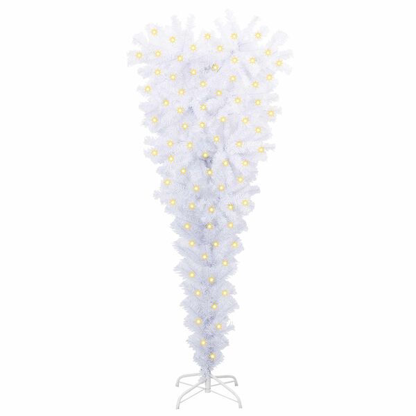 vidaXL Artificial Christmas Tree with Stand White 120 cm PVC and Steel