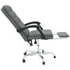 vidaXL Reclining Office Chair Dark Grey Fabric
