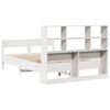 vidaXL Bookcase Bed without Mattress White 140x200cm Solid Wood Pine