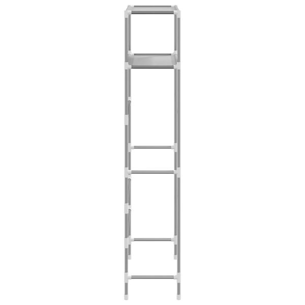 vidaXL 2-Tier Storage Rack over Washing Machine Grey 69x28x143 cm Iron