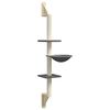 vidaXL Wall-mounted Cat Tree with Scratching Post Dark Grey 142.5 cm