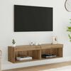 vidaXL TV Cabinet Set with LED Artisan Oak Engineered Wood