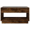 vidaXL Coffee Table with Infinity LED Smoked Oak 90x50x50 cm