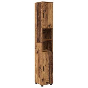 vidaXL Bathroom Cabinet with Storage Old Wood 30 x 35 x 192 cm