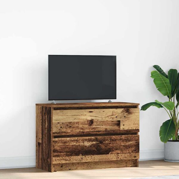 vidaXL TV Cabinet Old Wood 80x35x54 cm Engineered Wood